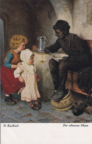 Künstler der schwarze mann - der,