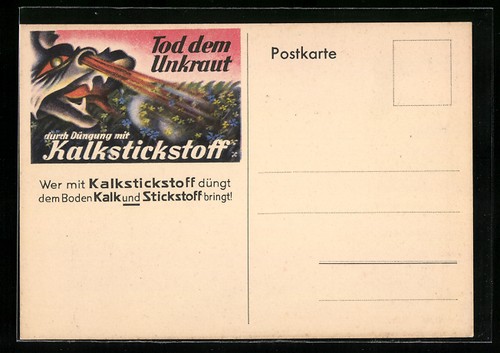 Tod dem unkraut drache mit - ak,