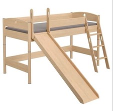 zu verschenken: 2 Kinderhochbetten Paidi mit Rutsche, Vorhang + Tunnel