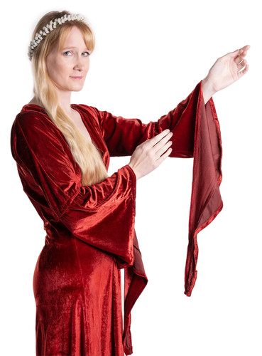 Burgherrin samtkleid rot - samtkleid,