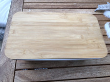 Kasper Brotkasten mit Holzdeckel 34,5 x 20 x 12,5 cm Außenmass, Farbe beige