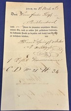 s.selt. altes Dokument Beleg