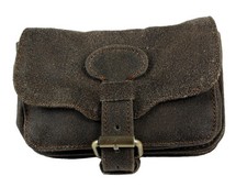 WESTERN SPEICHER Gürteltasche Hüfttasche Tasche braun Leder Antik WS04
