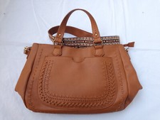  Damen Shopper Tasche mit Trageriemen   in Cognac/Braun von Deichmann Neuzustand