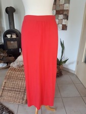 Maxirock Schlauchrock lang Damen, geschlitzt, elast. Taille, rot, Gr. S, Takko