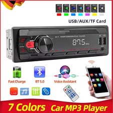 1DIN Autoradio mit Bluetooth Freisprech USB SD TF Aux IN FM 7 Farben MP3 Player