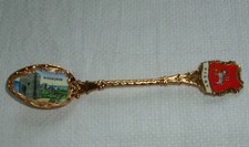 antiker Andenkenlöffel - Ringmuren / Visby - Schweden - emaiiliert