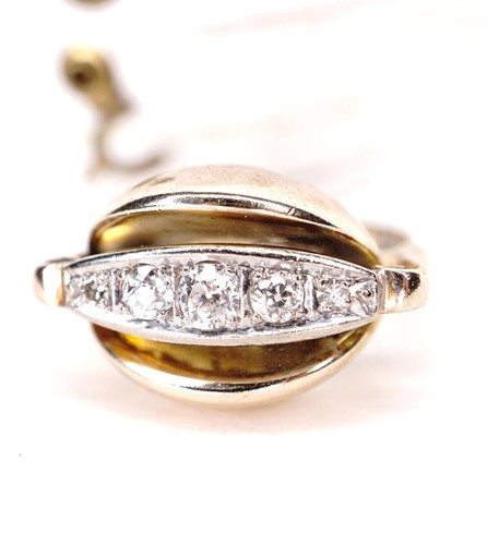 Schwerer antiker art deco ring - antiker,