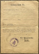 Leichen-Paß / Tranportpass
