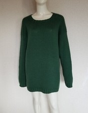 Malo super dickerer sehr weicher 100% Kaschmir Pullover Sweater Grün Grobstrick