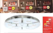 LED Deckenleuchte Deckenlampe 46cm Leuchte Dimmbar Gu10 Rund Eglo 75343 Lampe