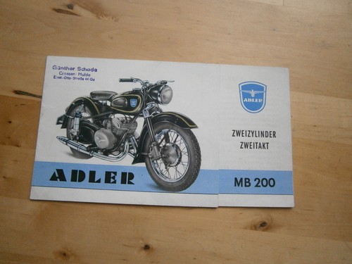Adler motorrad 200 - adler,