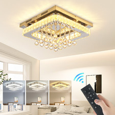 LED Kristall Deckenleuchten mit Fernbedienung Dimmbar Deckenleuchte Wohnzimmer