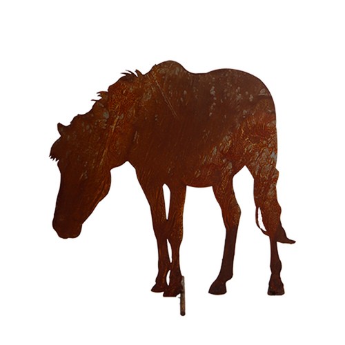 Dekofigur pferd grasend - pferd, im