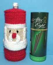 STRICKANLEITUNG - Weihnachtsmann Santa After Eight Sticks Süßigkeitenhalter 15 cm