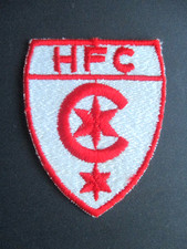 DDR, originaler Aufnäher "HFC CHEMIE", gestickt, ca. 8,0cm x 6,4cm, unbenutzt !!