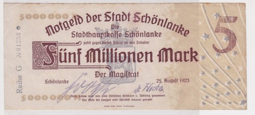 Millionen mark banknote - 5,