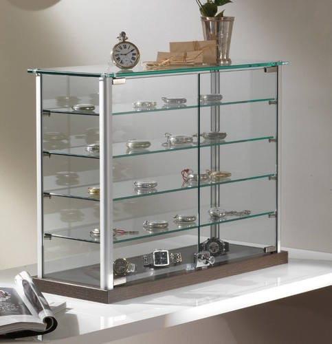 Kleine breite aufsatzvitrine - kleine,