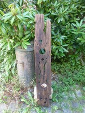 Stele Skulptur Holz Eiche