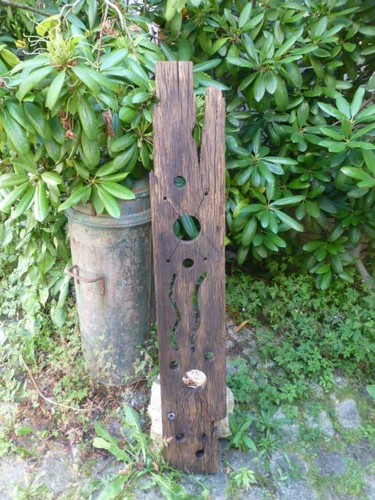 Stele skulptur holz eiche - holz,
