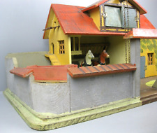 altes Holzspielzeug Bauernhof Pferdestall Pferd auf Rollen antik wohl um 1910/20