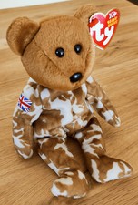 Ty Beanie Babies Hero Großbritannien Teddy Sammlungsauflösung gut erhalten