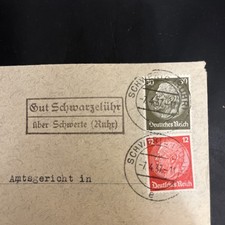 DR Reco Brief MiF Seltener Landpoststempel Gut Schwarzelühr ü.Schwerte Ruhr S407