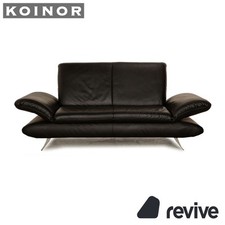 Koinor Rossini Leder Zweisitzer Schwarz manuelle Funktion Sofa Couch