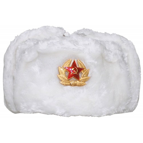 Russische fellmütze weiß - russische, fellmütze,