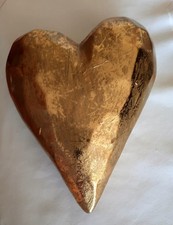 HERZ Deko Gesteckdeko vergoldet  ca. 17 x 15 x 6 cm  top erhalten