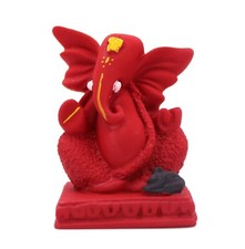 Gott Ganesh Elefantenkopf Hindu Gott Statue Ganesha Idol Prunkstück - Rot 14