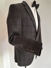STRELLSON Sacko Blazer grau braun kariert Gr. 46 Rick-James S13+ Schurwolle