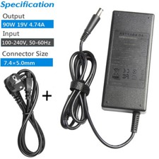 Netzteil 19V 4.74A 90W für HP Laptop Pavilion DV7 G7 DV6 DV5 DV4 G72 2000 7.4mm