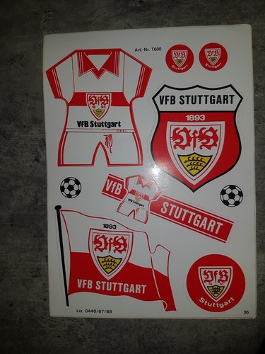 Vfb stuttgart aufkleber - vfb, aufkleber-set
