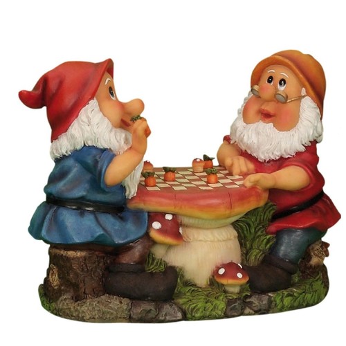 Gartenzwerge spielen schach - gartenzwerge,