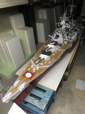 Schiff Schlachtschiff Tirpitz Handarbeitsmodell 4 Meter Länge RC schwimmfähig