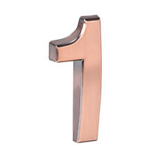 Selbstklebende Hausnummer 3,94 Zoll ABS Nr.1 Adressschild Bronze Gebürstet