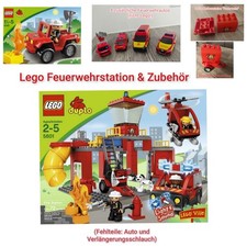 Große Lego Duplo Feuerwehrstation 5601 + Feuerwehrjeep 6169 +  Zubehör *mit OVP*