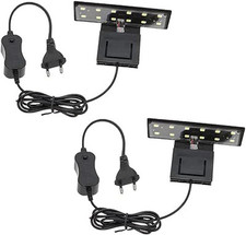 GERUI 2 Stück Aquarien LED Beleuchtung Aquarienbeleuchtung X3 220V 6W Fsiche