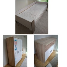 kinderzimmer möbel set Spiel-Bett, Kleiderschrank, Kommode