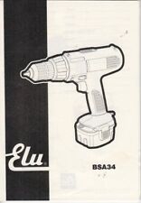 ELU - BSA34 - Bedienungsanleitung Akku-Bohrer 07/99 - B11384