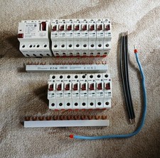 E&G FI Schalter, Sicherungsautomaten, Stromschiene, Strombrücken Set 