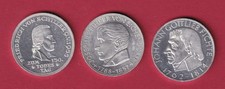 3x 5 DM SilberGedenkmünzen 1955 - 1964 Schiller, Eichendorff, Fichte, Ag625, vz