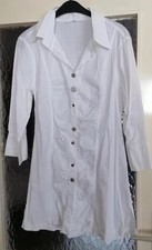 Weiße Bluse - Longbluse von