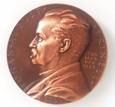 Kunst Medaille von Leo Holmgren "Wer den Menschen das Feuer Brachte" Erfinder