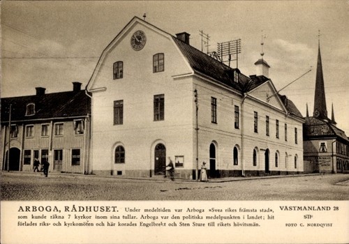 Arboga schweden rathaus - ak,