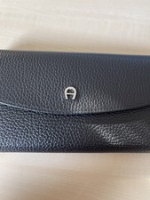 Aigner Geldbörse Portemonnaie Damen Basics schwarz  Leder Neu