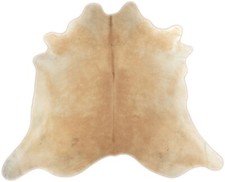 KUHFELL STIERFELL BEIGE HELLBRAUN ca. 190 x 220 cm RINDERFELL COWHIDE RUG