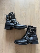 Biker Stiefel Damen Creme