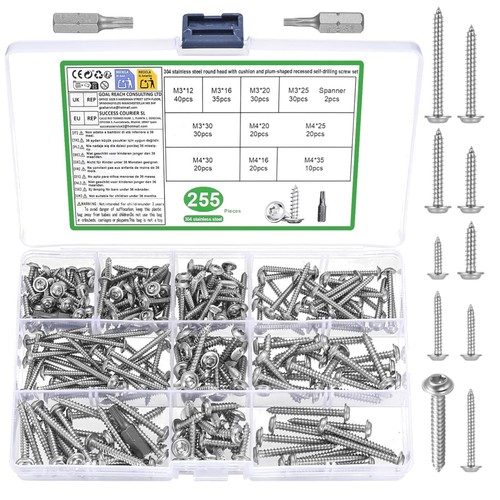 Edelstahl schrauben set - edelstahl, torx